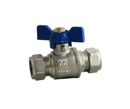 [11BB15NBLU] Butterfly Valve 15mm Blue/Red