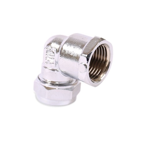 [11CC15NB] Chrome Compression 15 x 1/2" Female Iron Elbow