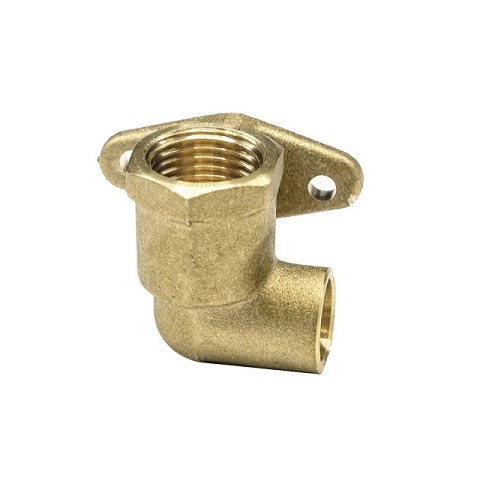 [11CE15NPF] Endfeed 15mm WallPlate Flat Elbow