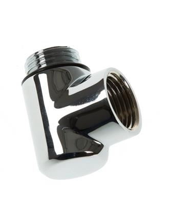 Chrome 15mm Elbow M + F 1/2"