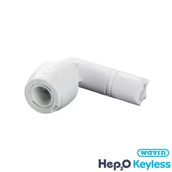 [11PL15BA] Hep2o 15mm Spigot Elbow 90° KeyLess