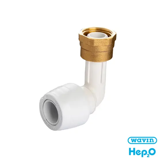 Hep2O 15 x 1/2" Tap connector Bent KeyLess Twist&Lock 