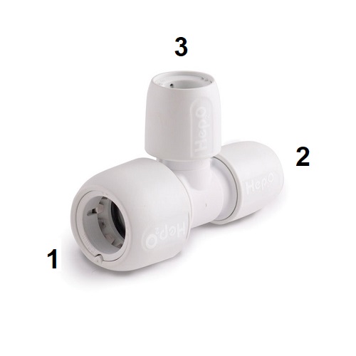 Hep2O 22 x 15 x 15 Centre & End Tee