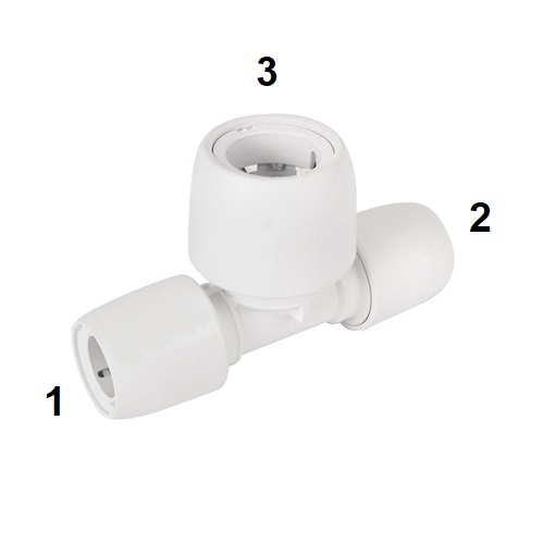 Hep2O 15 x 15 x 22 End & End Tee