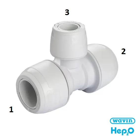 Hep2O 28 x 28 x 15 Centre Tee KL13A-28