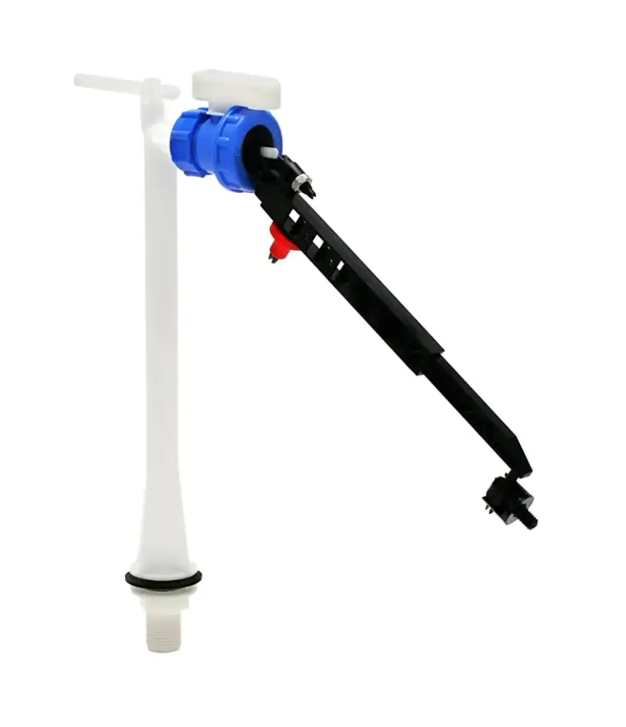 [11WCFBDe] Delchem Float Valve PVC Adj Bottom-Entry 1/2"