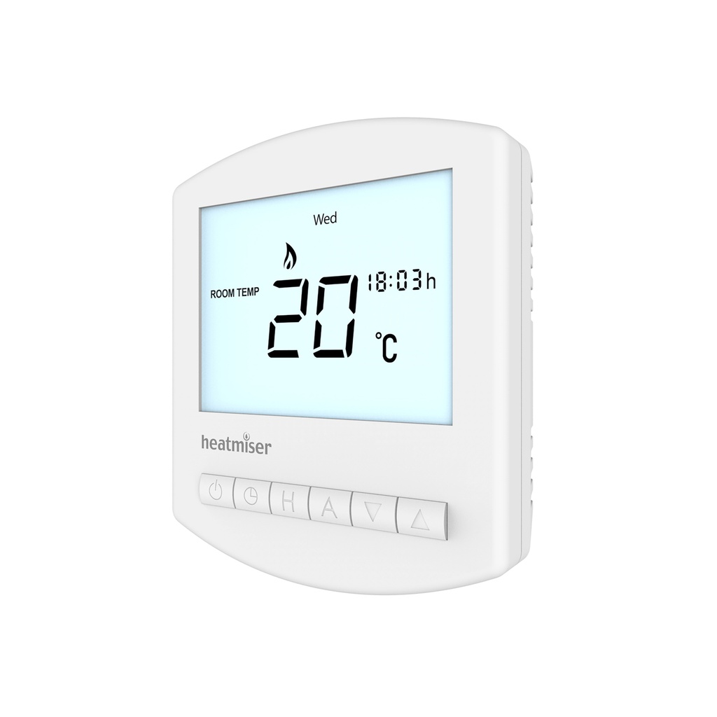 🕐+©° Prog Roomstat Slimline Battery WH(Special order)