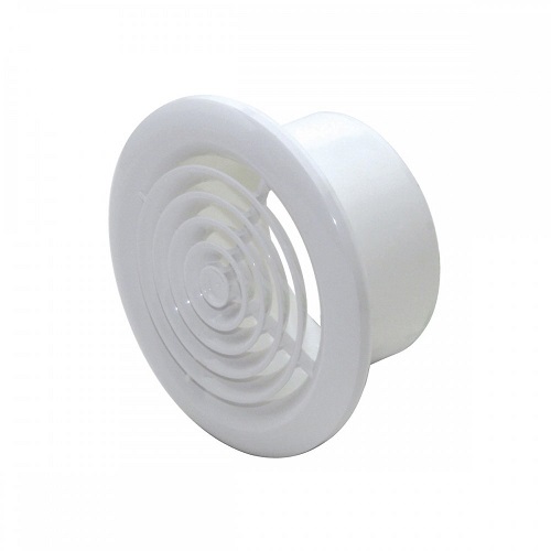 [21D4VCW] Circular internal 4" FixedGrille Whi