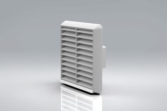 Duct1 110x54 Louvred Fix Grille White