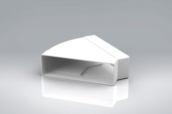 [21D2BBH] Duct2 204x60 Bend 45°Horizontal