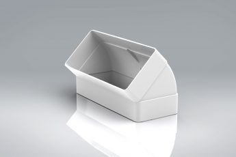 [21D3BBV] Duct3 220x90 Bend 45°Vertical