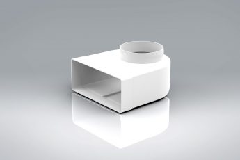 Duct3 220x90 to 150 Bend Adap