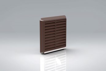 Duct4 100 Louvred Fix Grille Brown(Flyscreen)