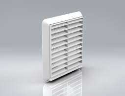 Duct4 100 Louvred Fix Grille White(Flyscreen)