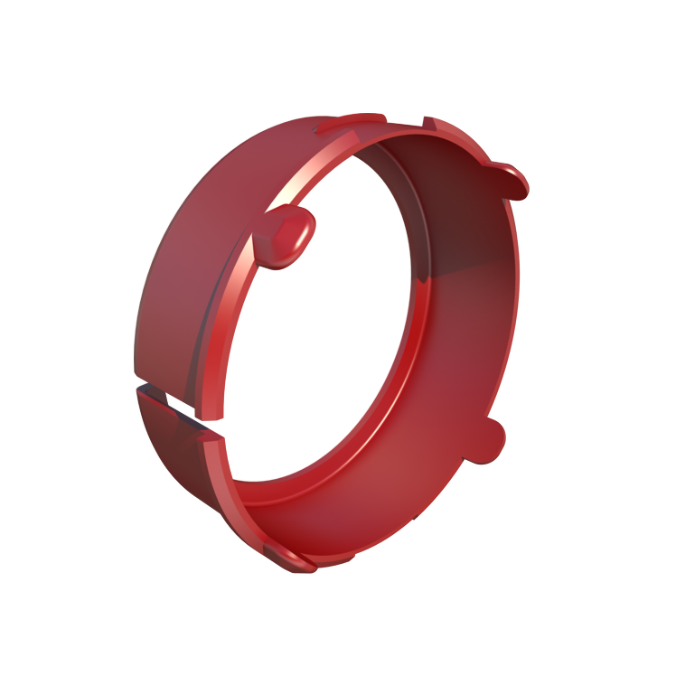 75mm Click Ring Red Pk10