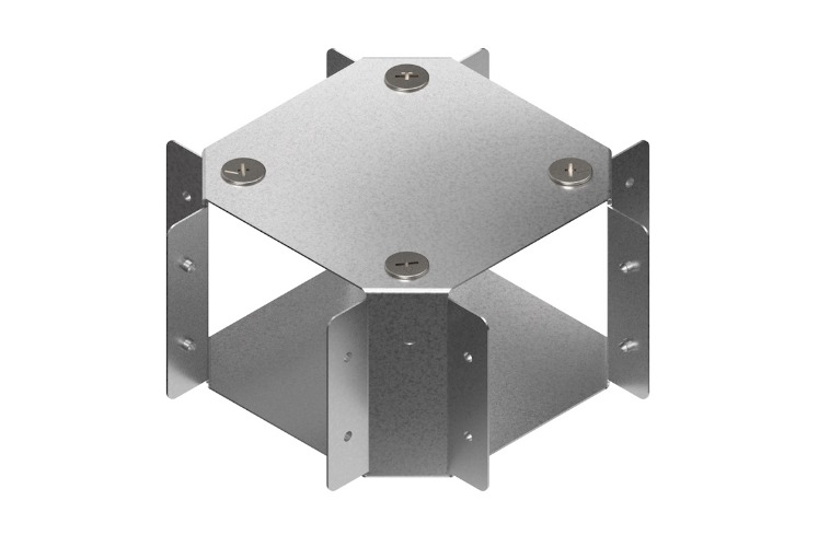 [22MB44FX] MB Trunking 100mm 4way Tee