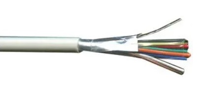 [23ALS08-100] AlarmCable Shielded 8core Wh-100m