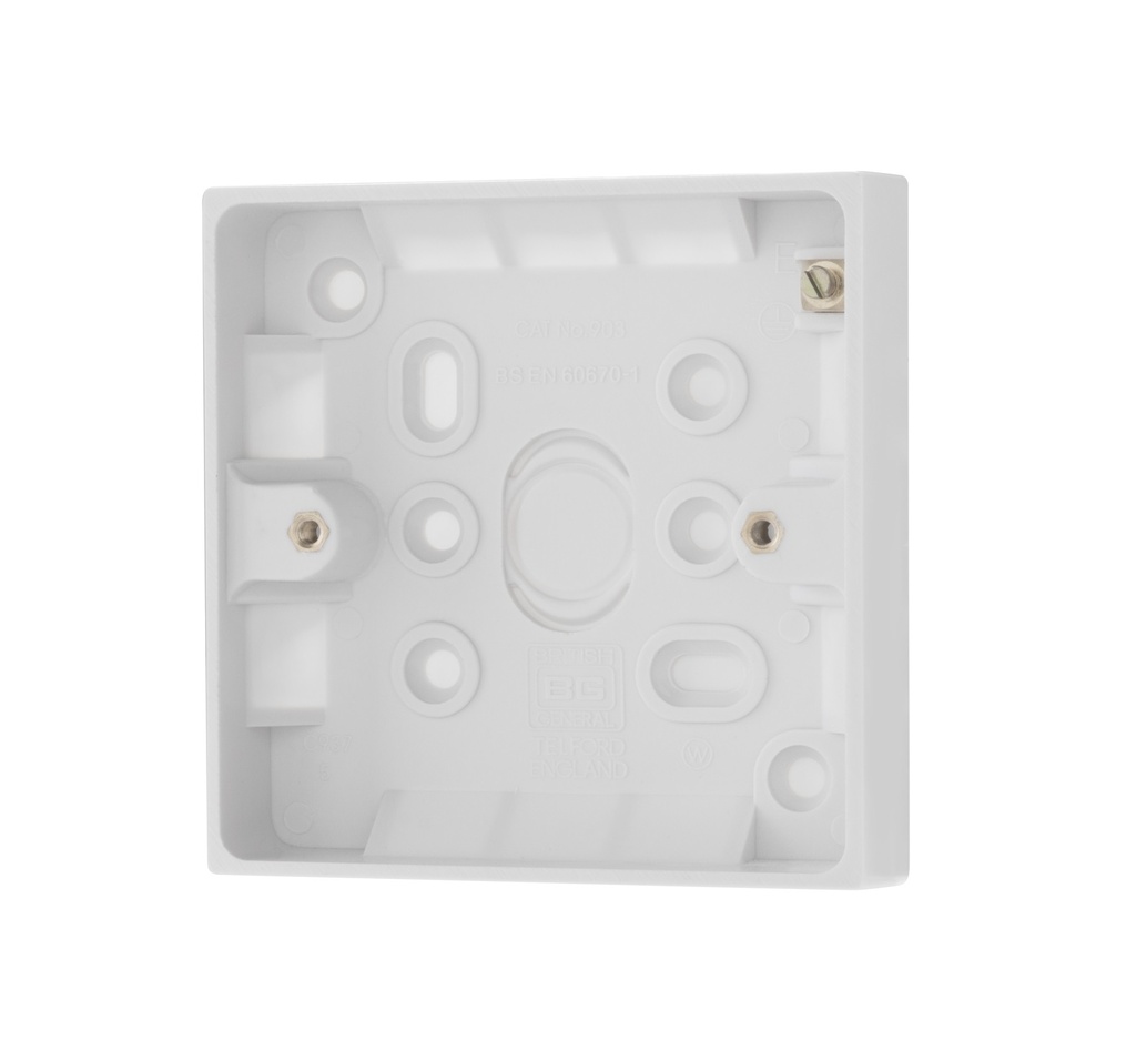 Pattress 1g 19mm Sq Wh (Special)