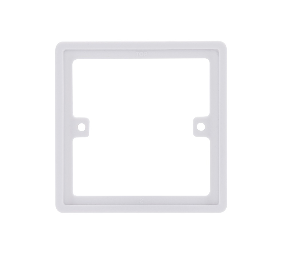 Pattress 1g Spacer 10mm Cur Wh 817