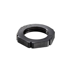 Locknut 16mm Nylon Bk