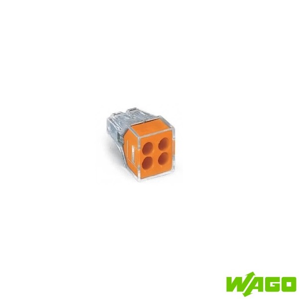 [24JCWP3104] WAGO Push-Wire 4w Orange Connector 24a 773-104