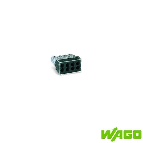 [24JCWP3108] WAGO Push-Wire 8w Black Connector 24a 773-108