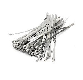 Cable Tie Steel 200mm 4.8mm SS pk100