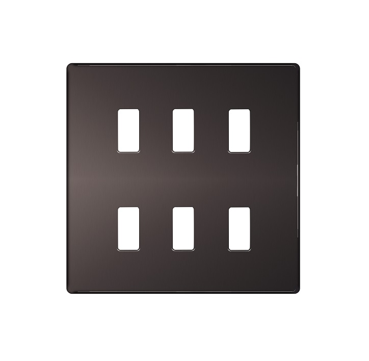 Bg Scr.Less Grid Plate 2raw 6g BNickel RFBN6