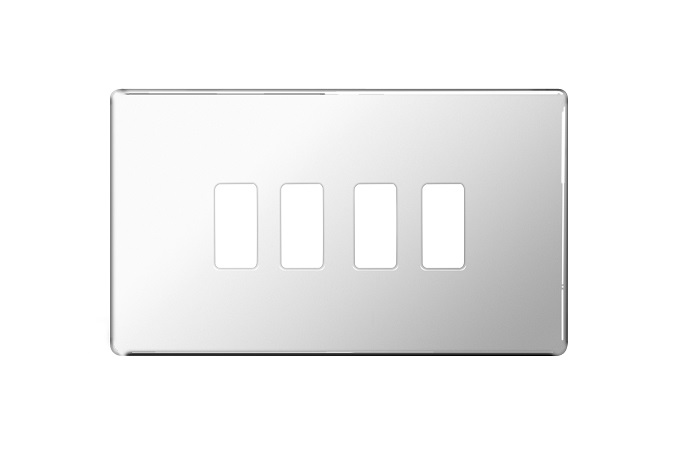Bg Scr.Less Grid Plate 4g PChrome RFPC4