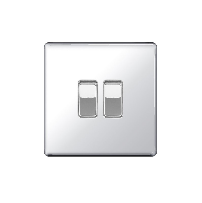 Bg Scr.Less Switch 2g 2w PChrome FPC42-01