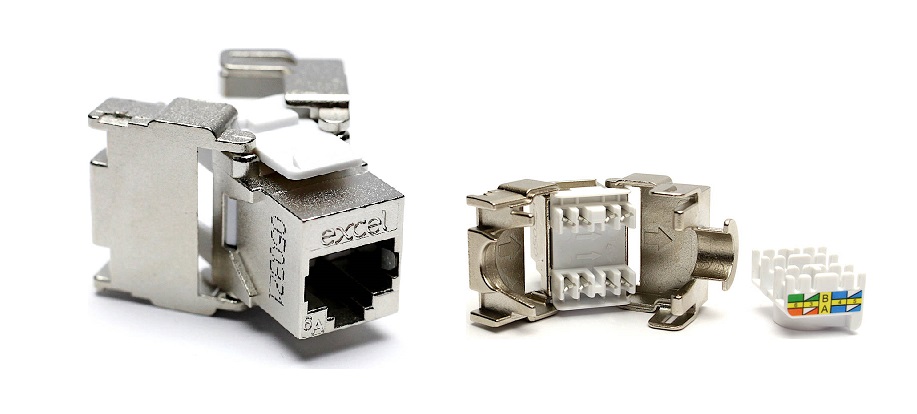 [25D,c6aPATCH,KEY] Data Cat6a Keystone Jack For Frame 100-180
