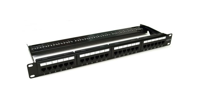 [25D.PATCH24.COMP] Patch Panel Cat6 24w 1u IDC PPC24NB