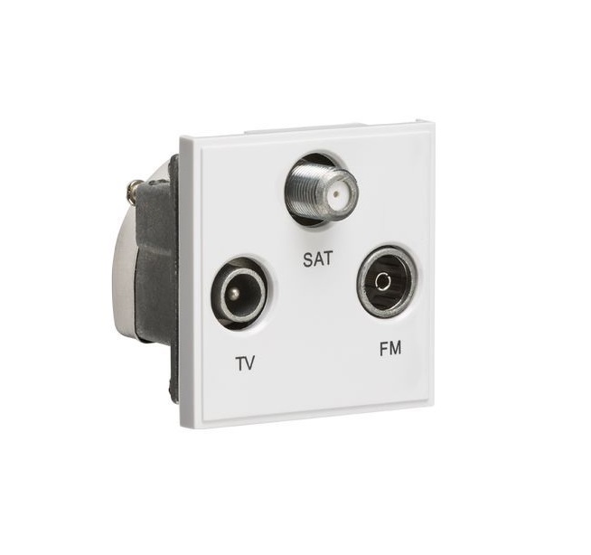 [25MMA.TFS3] Euro Module Tv Fm Sat Triple White