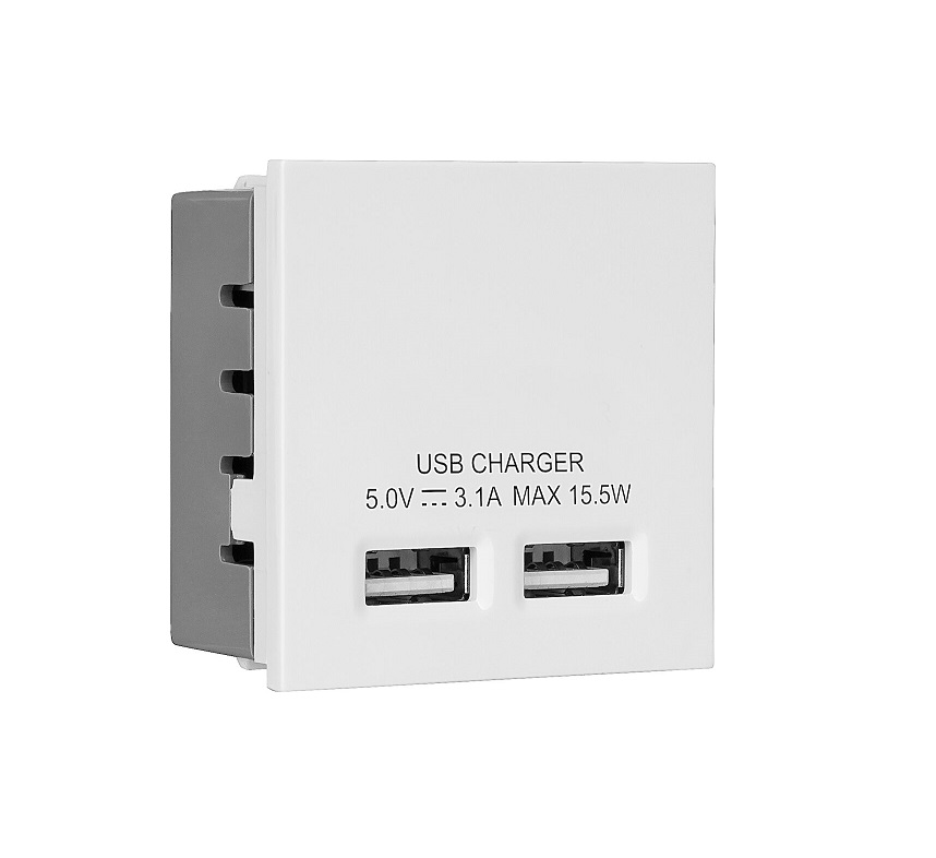 [25MMA.USB] Euro Module USB-2mod White EMUSB3W-01 (Special)