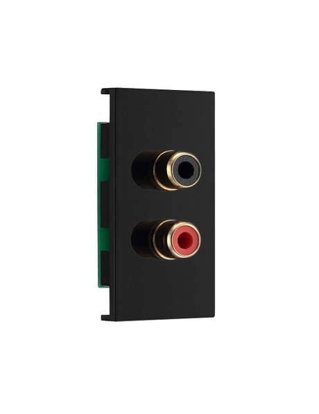[25MMB.RCA2] Euro Module RCA Twin Black EMRCA2B-01 (Special)