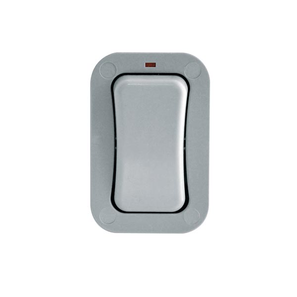 Switch 1g 2w IP66 Bg Slim Gy WP12S