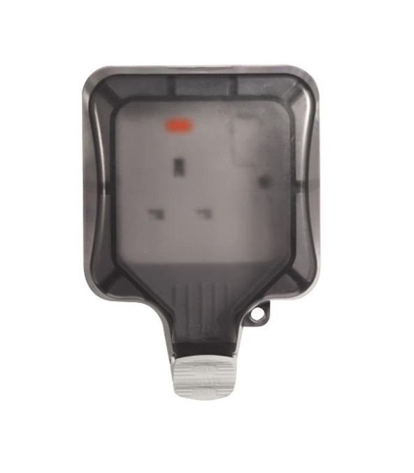 Socket 1g Single IP66 Gy WP21
