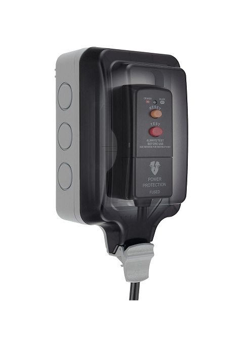 Socket 1g ThickPlug IP66 Bg Gy WP23L