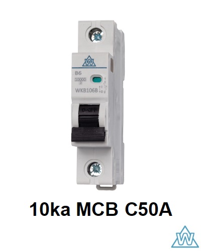 Wced 1Pole MCB 50a C-curv 10Ka⨈