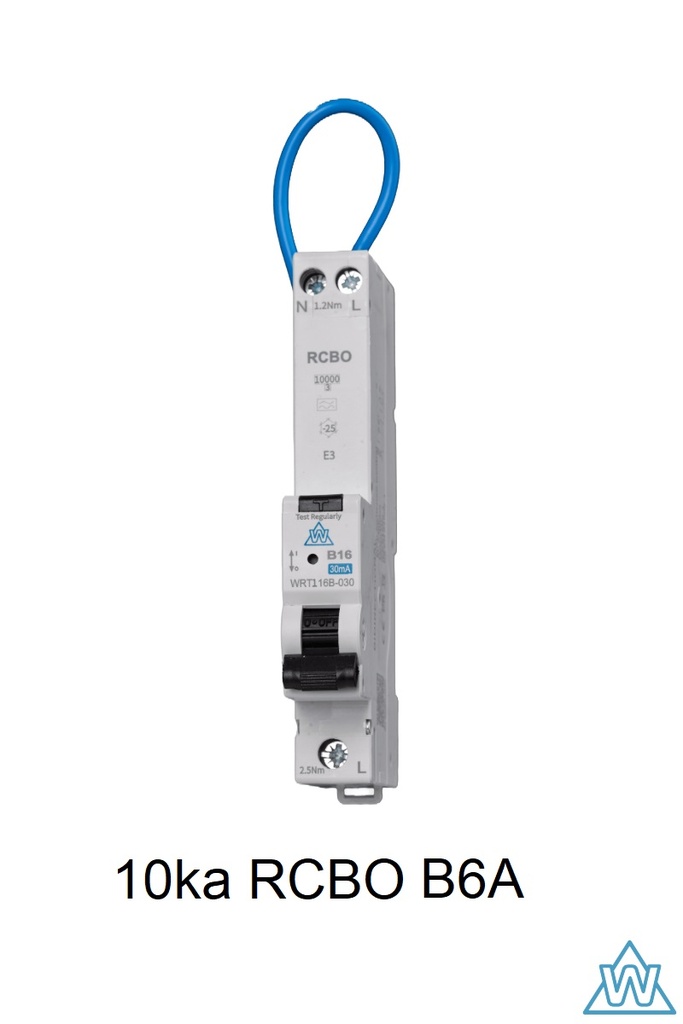 Wced 1Pole RcBo 6a B≡Curve 10ka⨈