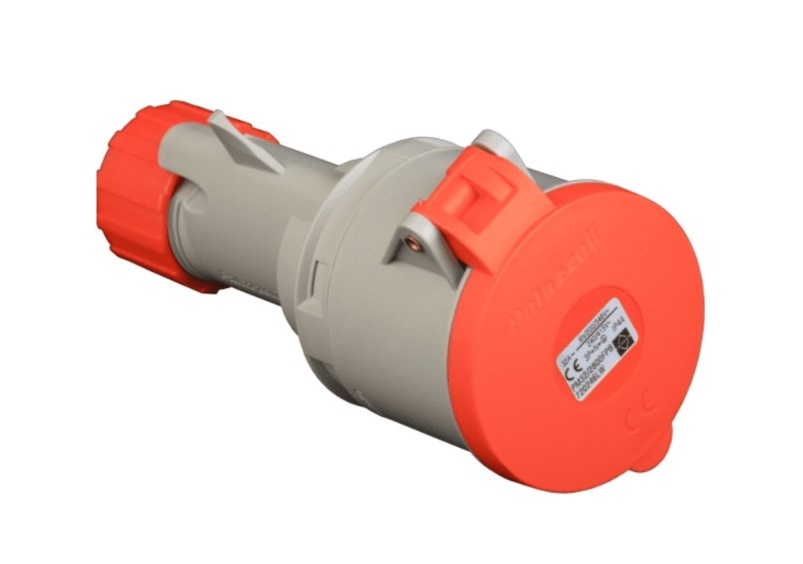 [28PR32N] Ind Red 32a 415v Female plug PM32/2800FPB 