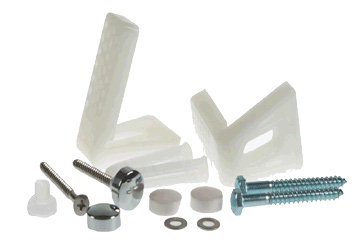 [415PanFixL-K.61591X05050] Pan Fix L-Bracket+screws+caps set