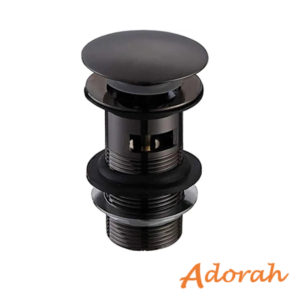 Basin Waste Mushroom Slotted Matt Black