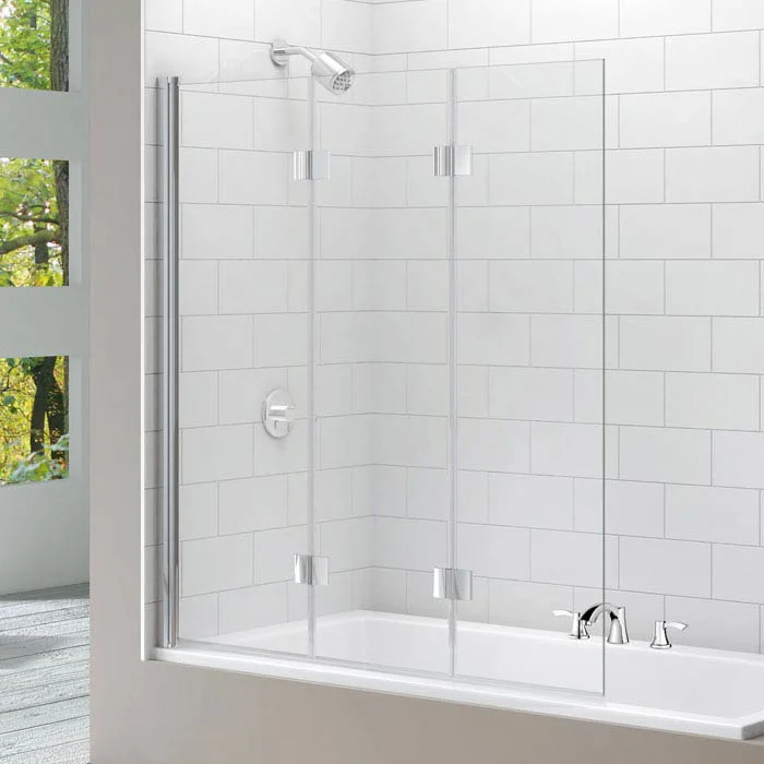 MB9 Bath Screen 1400 3 Pnl Hinged SQ 