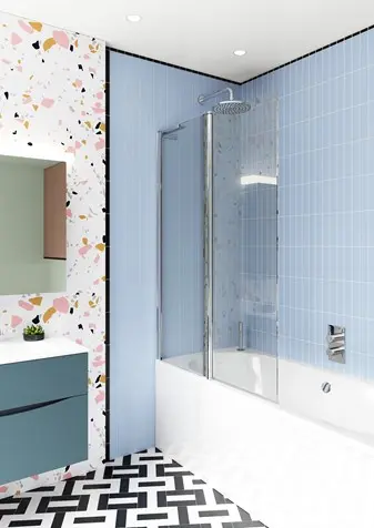 Design Bath Screen 1060 Double Silver