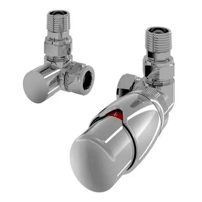 TRV Rad Valve Angle Chrome Bi-Directional