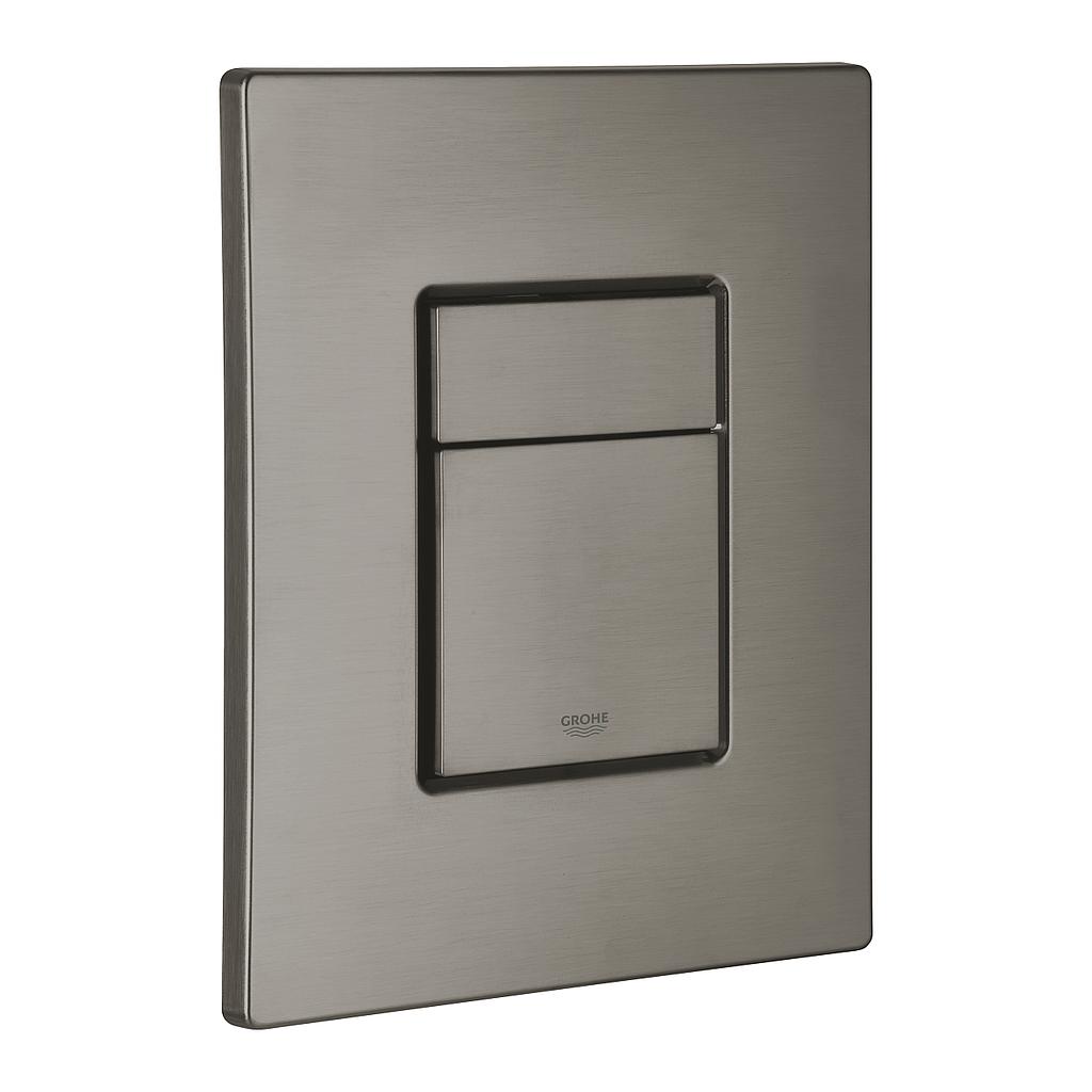 Toilet Push Button Dual Brushed Hard Graphite