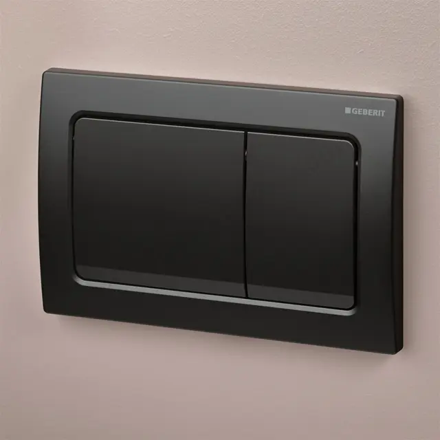Alpha01 square flush plate black matt