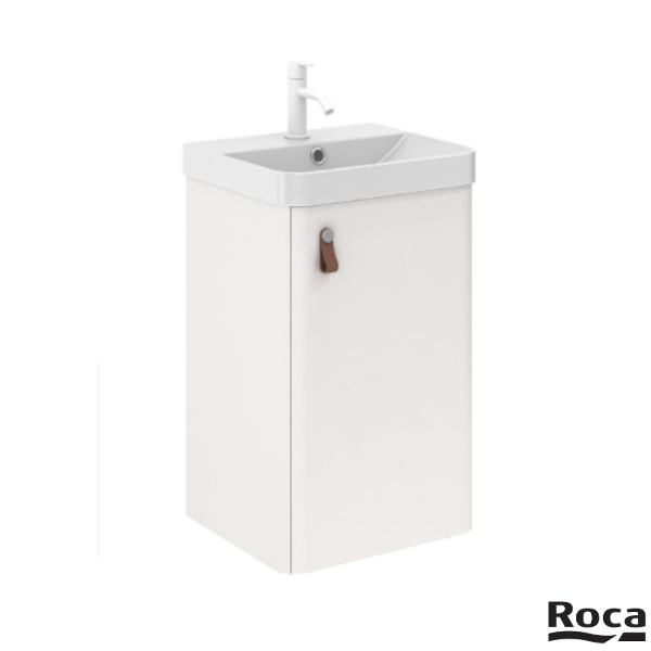 Costa 410x355 Basin & Unit Wall Gloss White