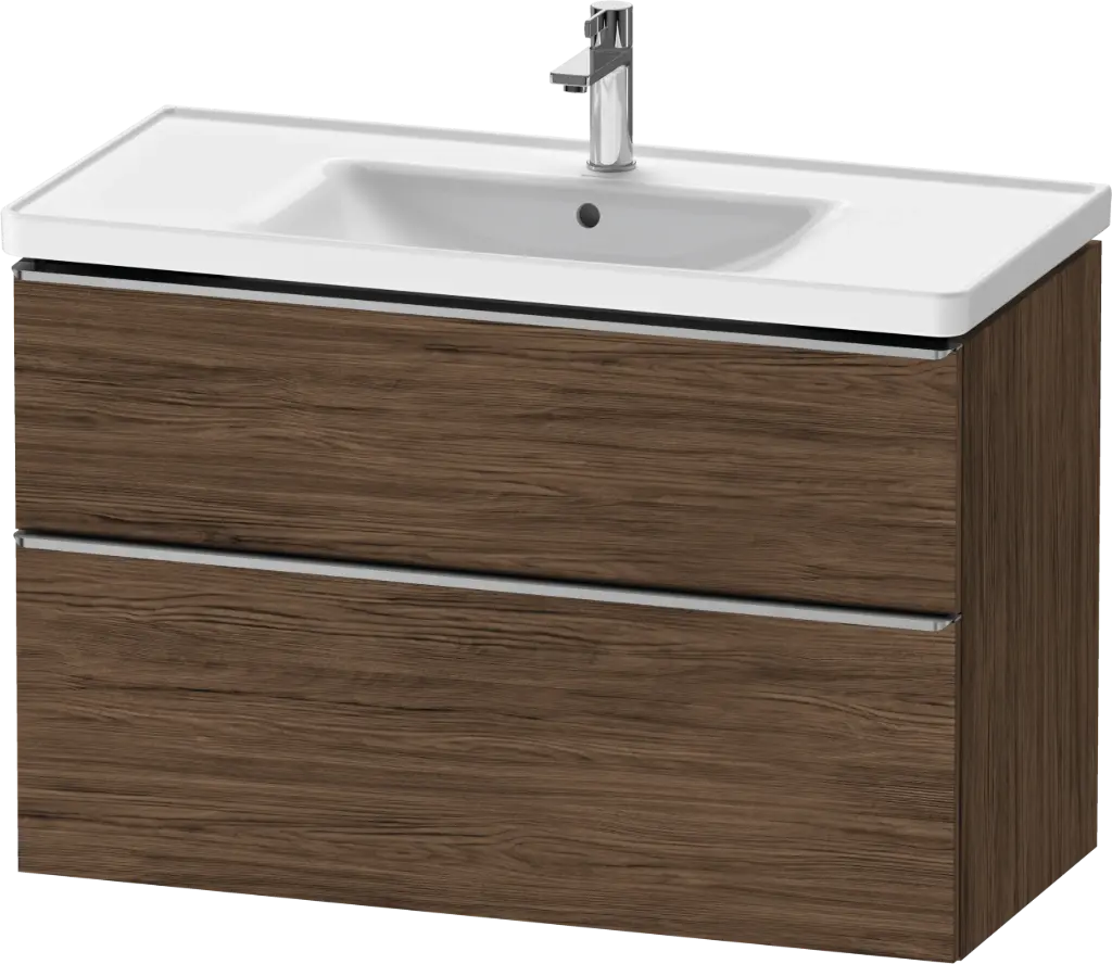 D-Neo 980 Unit Drw2 Walnut Dark-S/Steel 